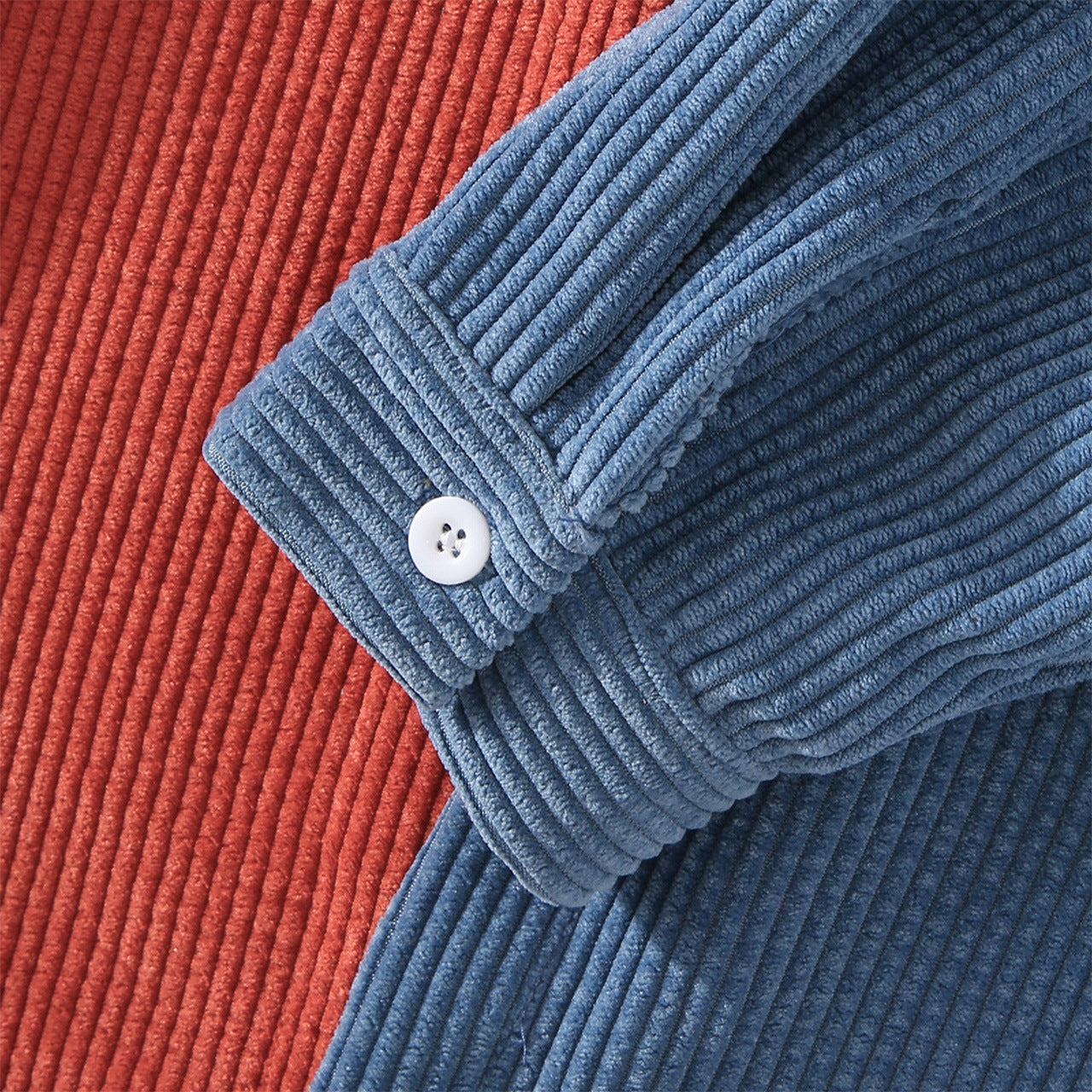 lapel contrast-color long-sleeve product image