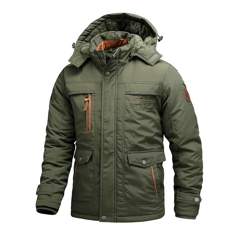 Men's fleece lined coat in a product view, image 2