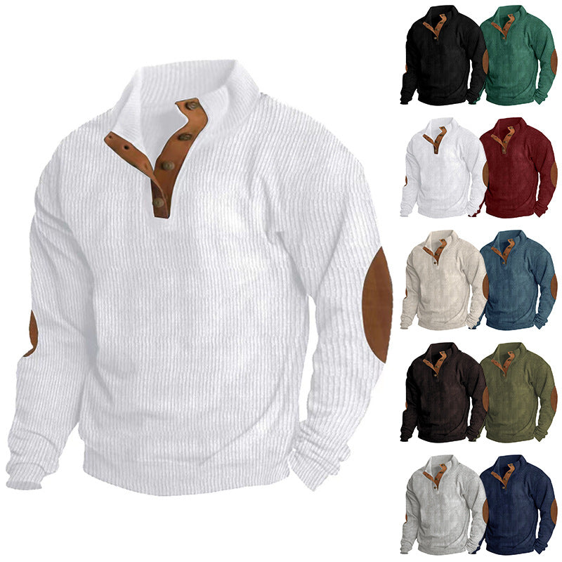 corduroy stand collar sweater product gallery image