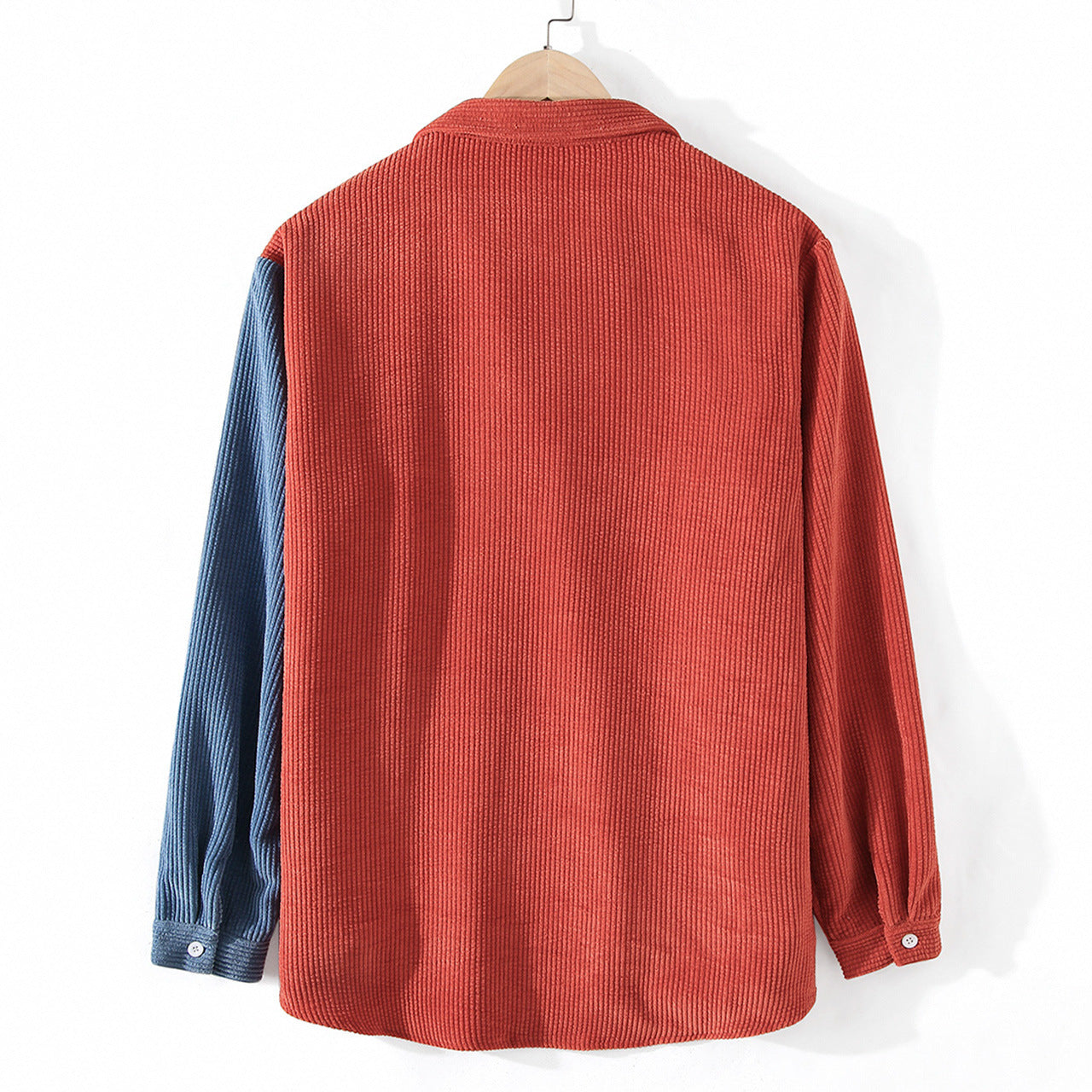lapel contrast-color long-sleeve product image