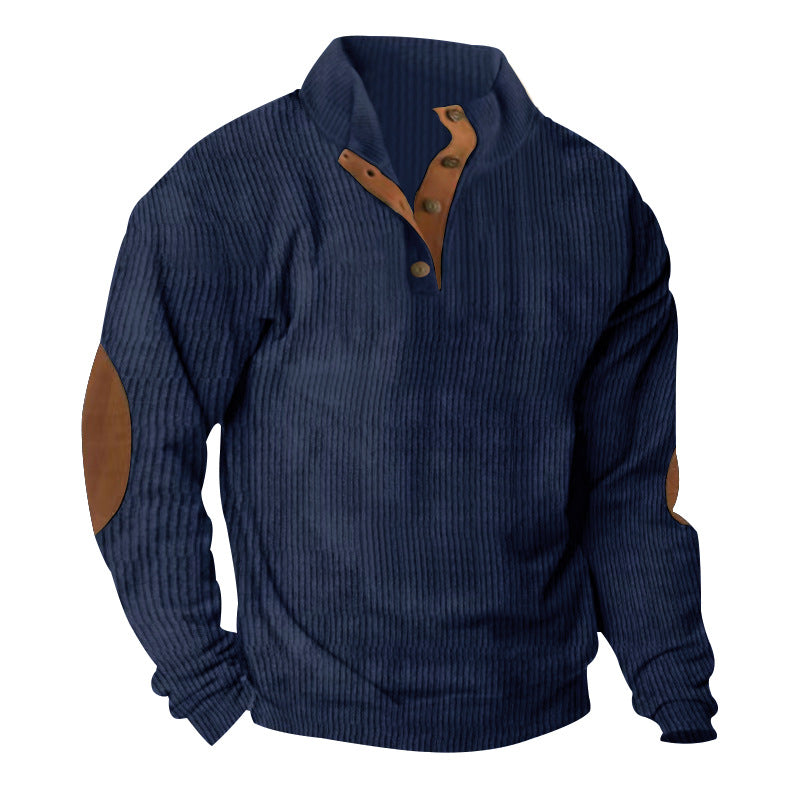 corduroy stand collar sweater product gallery image