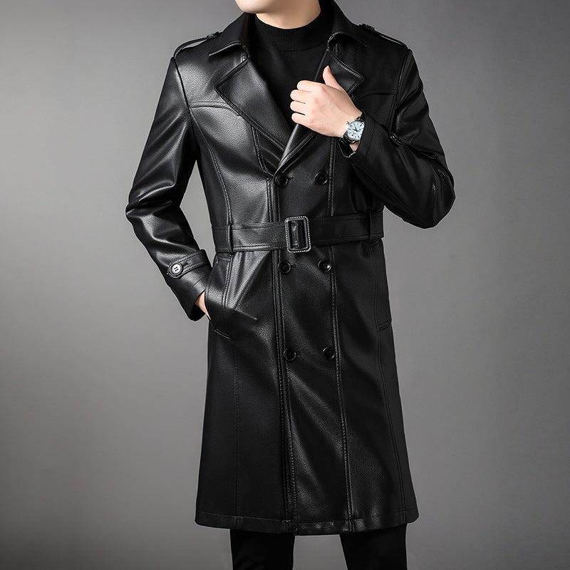 Double-breasted faux leather jacket product image 3