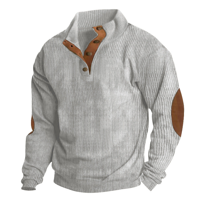 corduroy stand collar sweater product gallery image