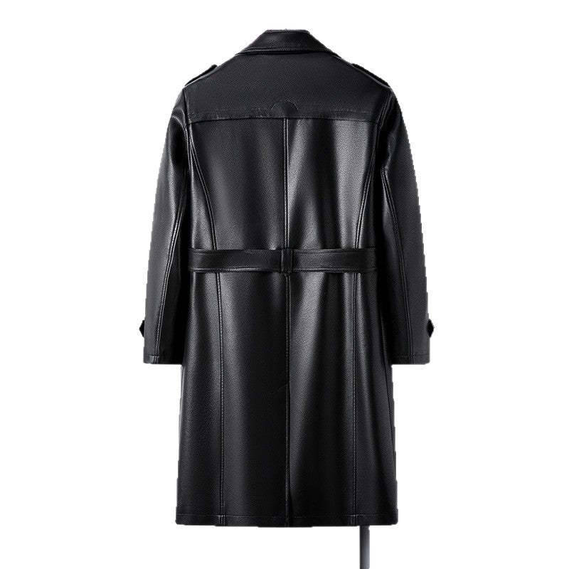 Double-breasted faux leather jacket product image 5
