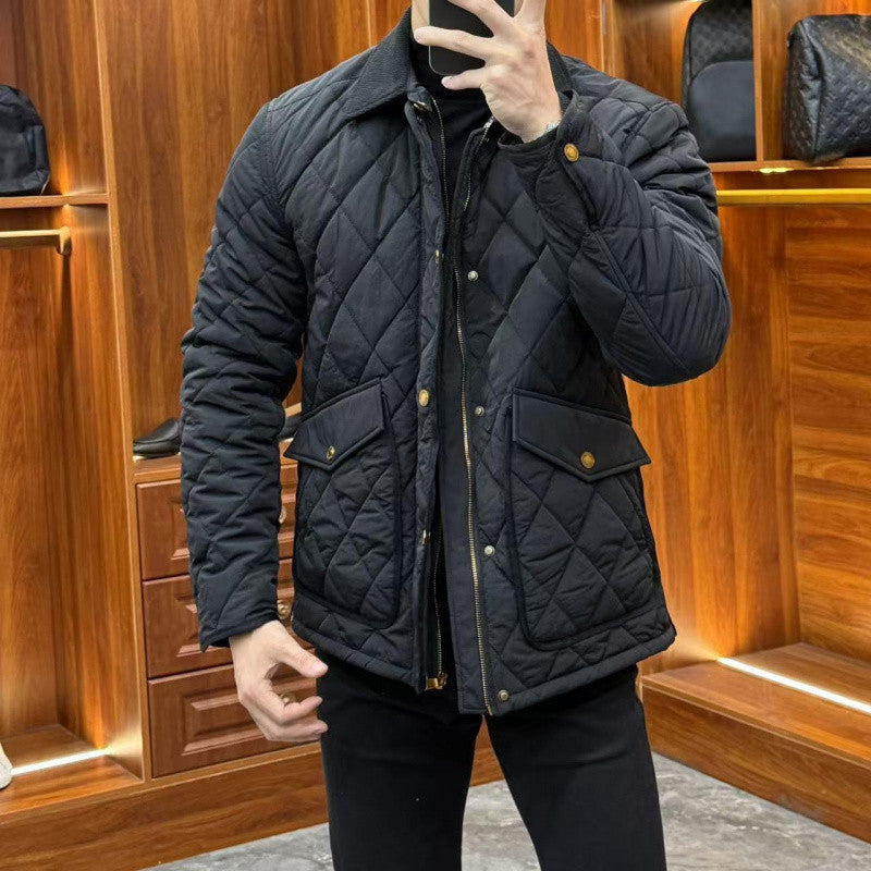 Black cotton coat gallery image 3