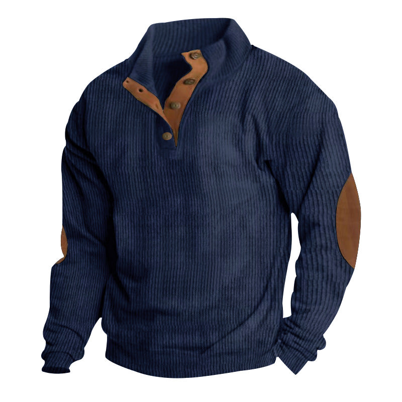 corduroy stand collar sweater product gallery image