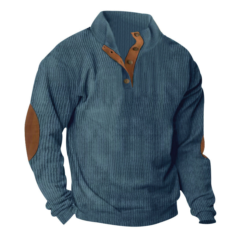 corduroy stand collar sweater product gallery image