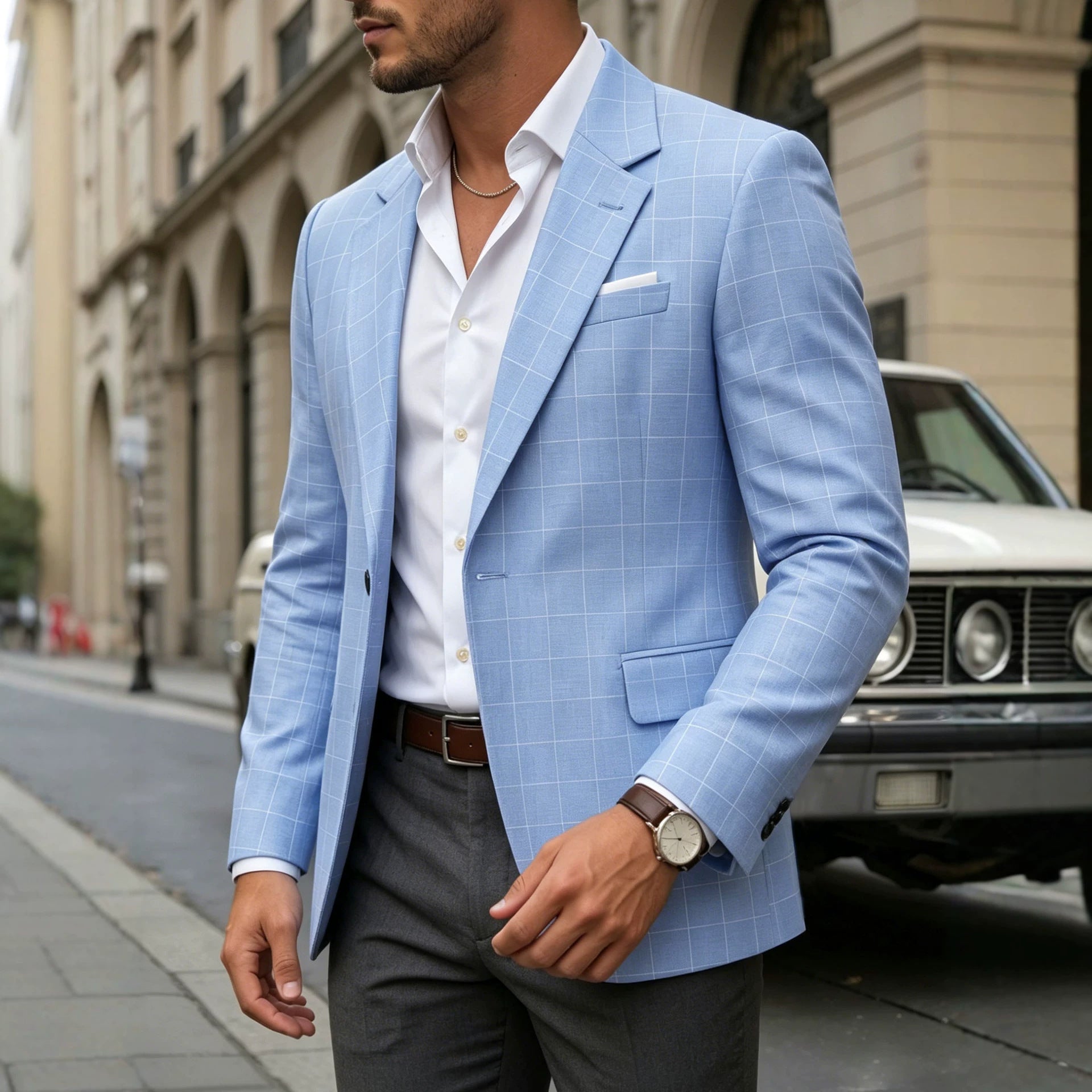 plaid suit jacket product image