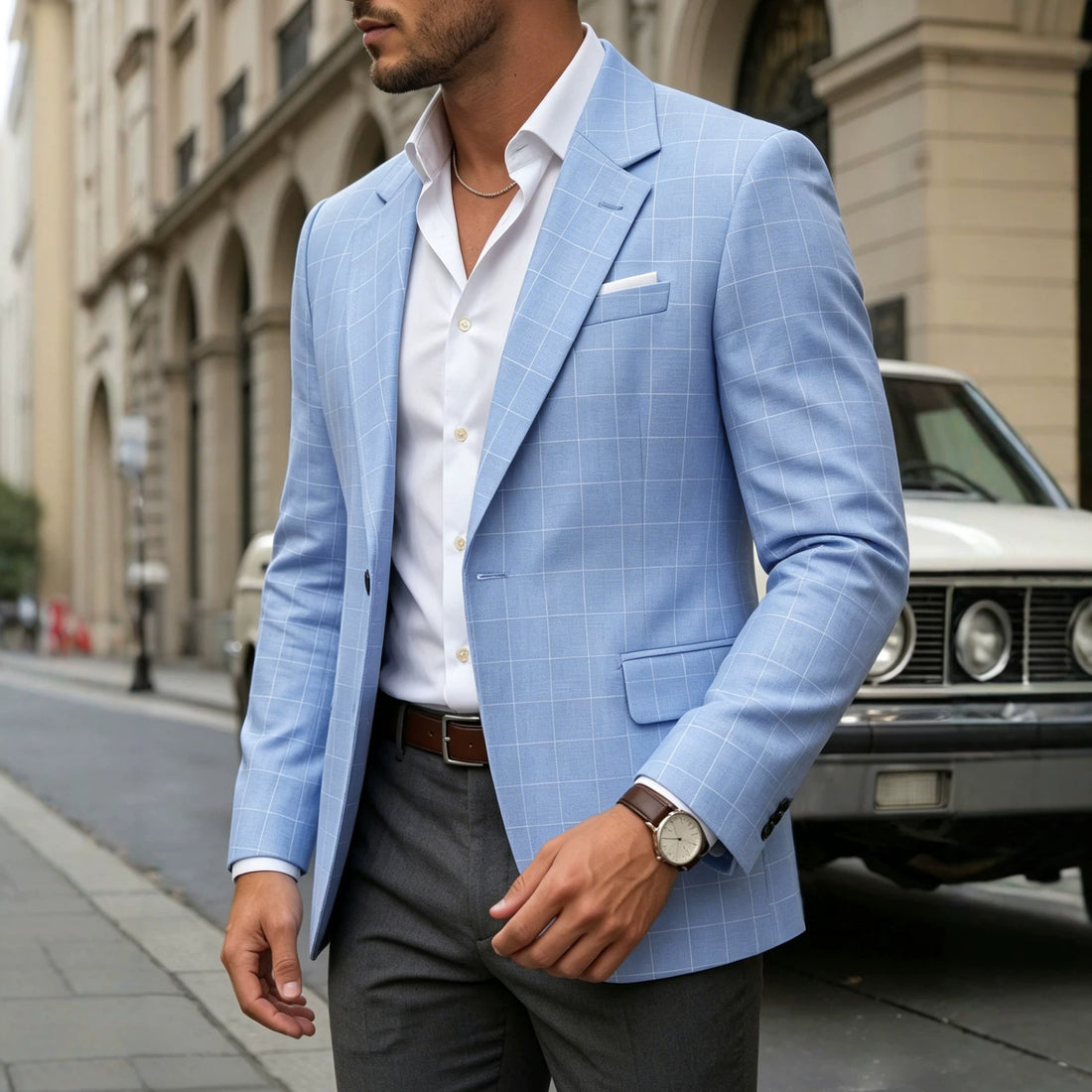 plaid suit jacket product image