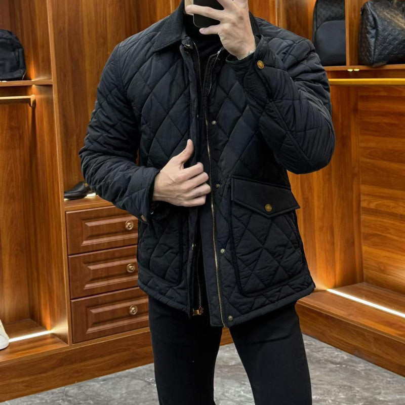 Black cotton coat gallery image 4