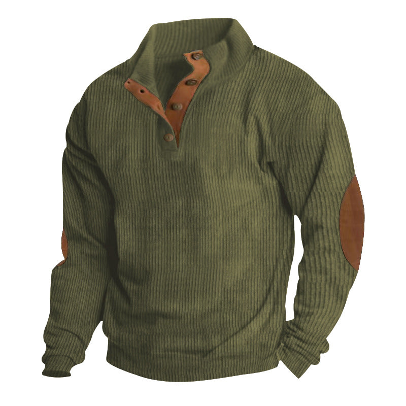 corduroy stand collar sweater product gallery image