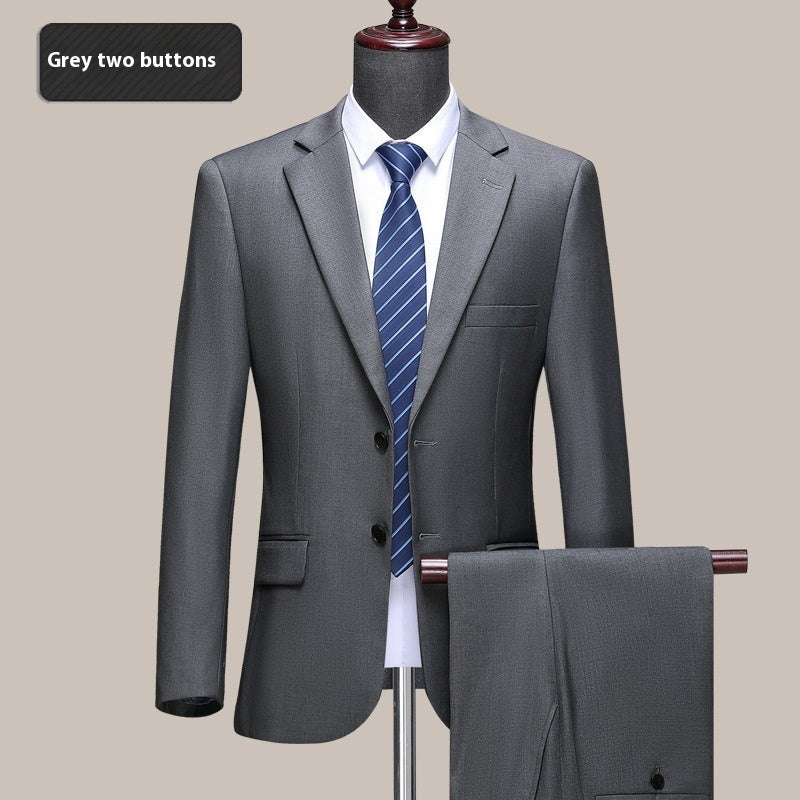 Men's wool suit gallery image 4, color and button choices