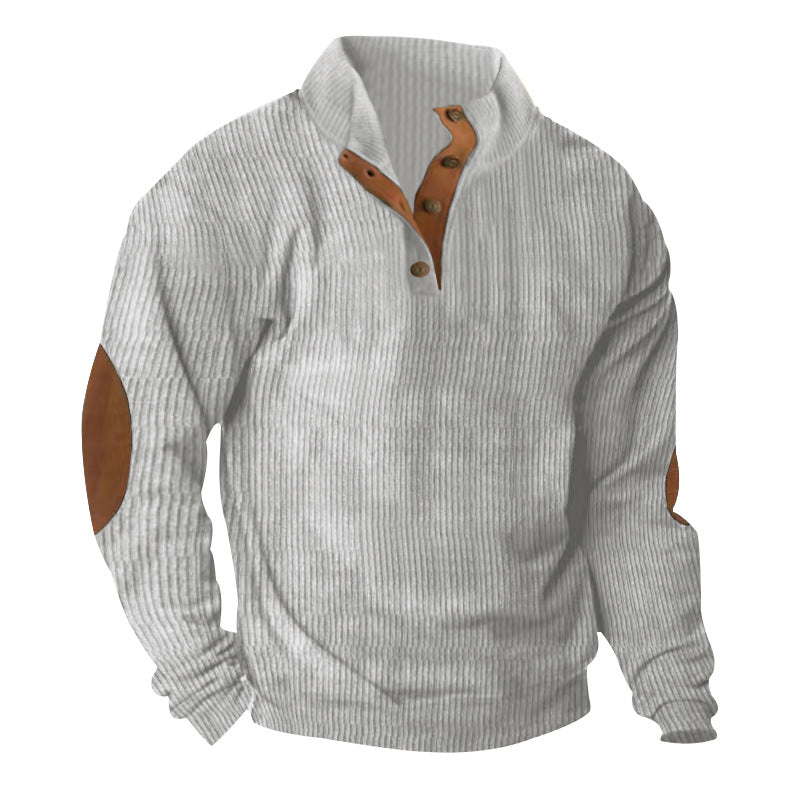 corduroy stand collar sweater product gallery image
