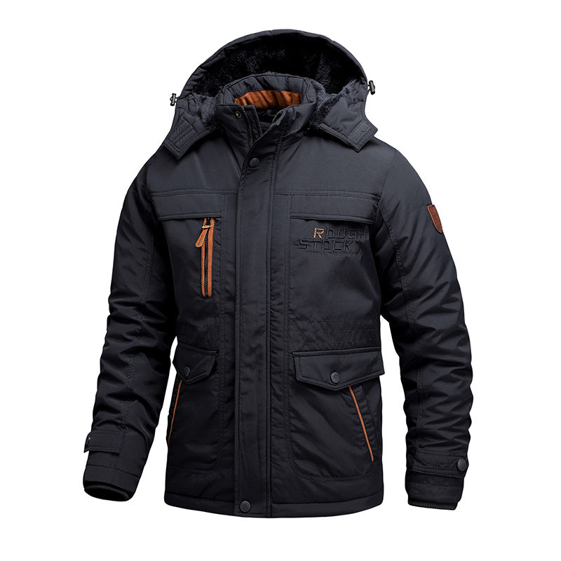 Men's fleece lined coat in a product view, image 5