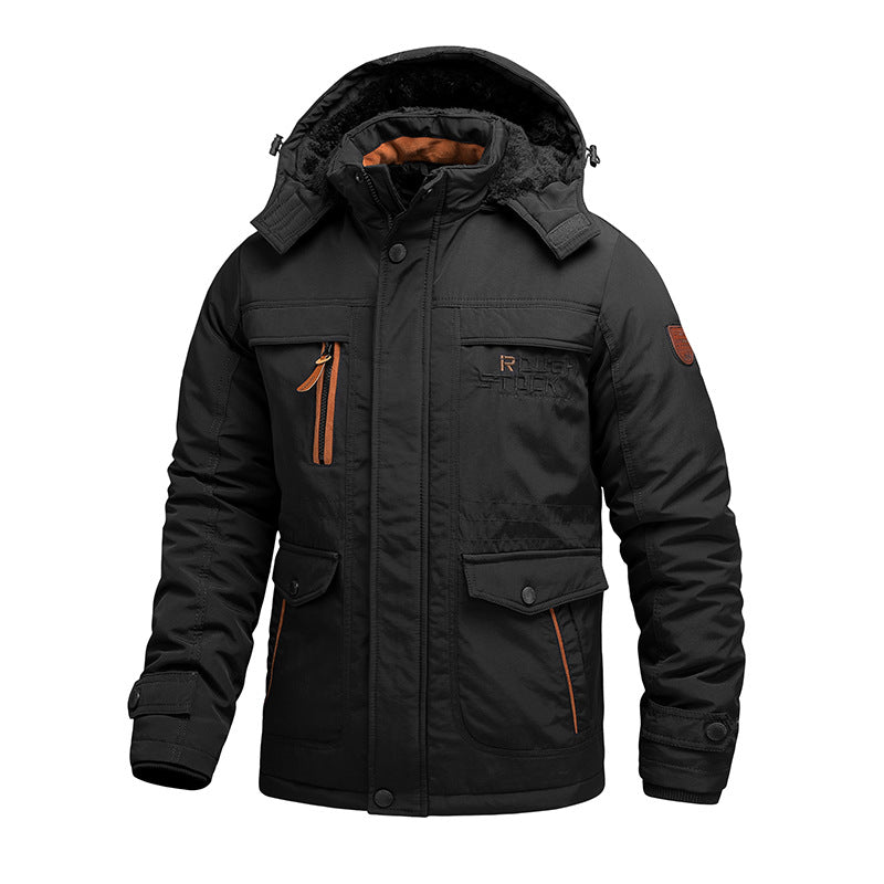 Men's fleece lined coat in a product view, image 6