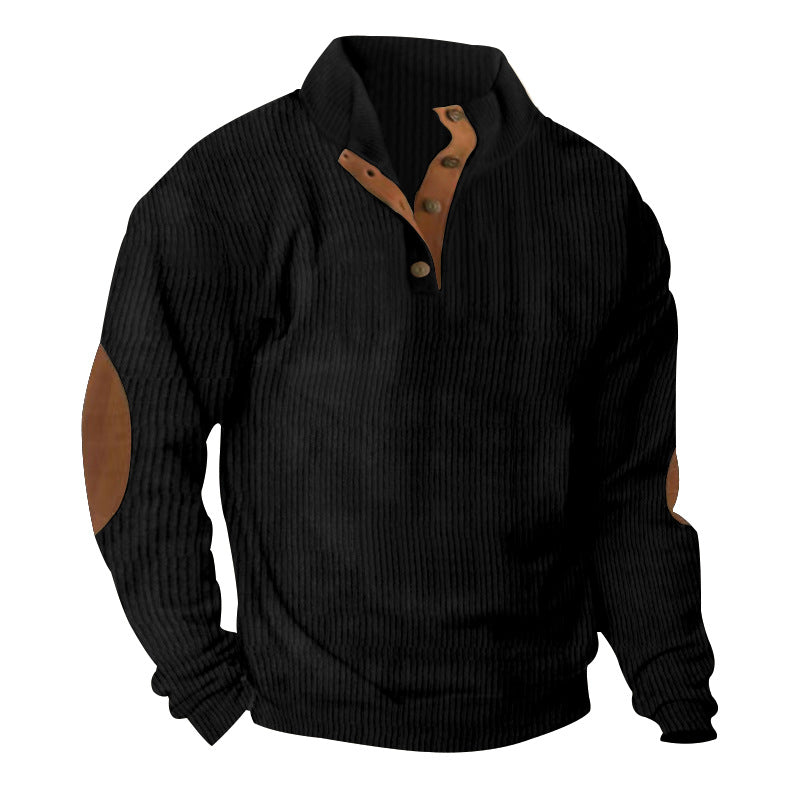 corduroy stand collar sweater product gallery image