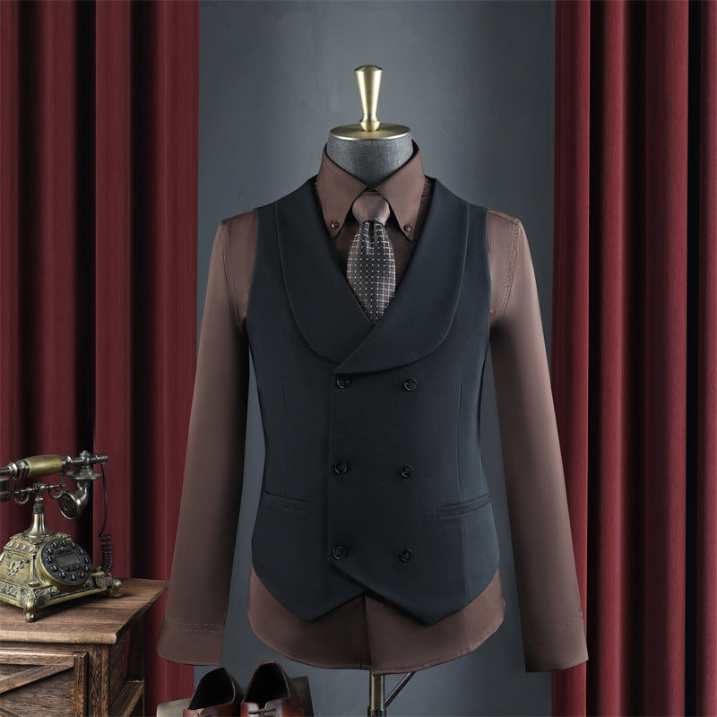 Double-Breasted Waistcoat in black, product image 1