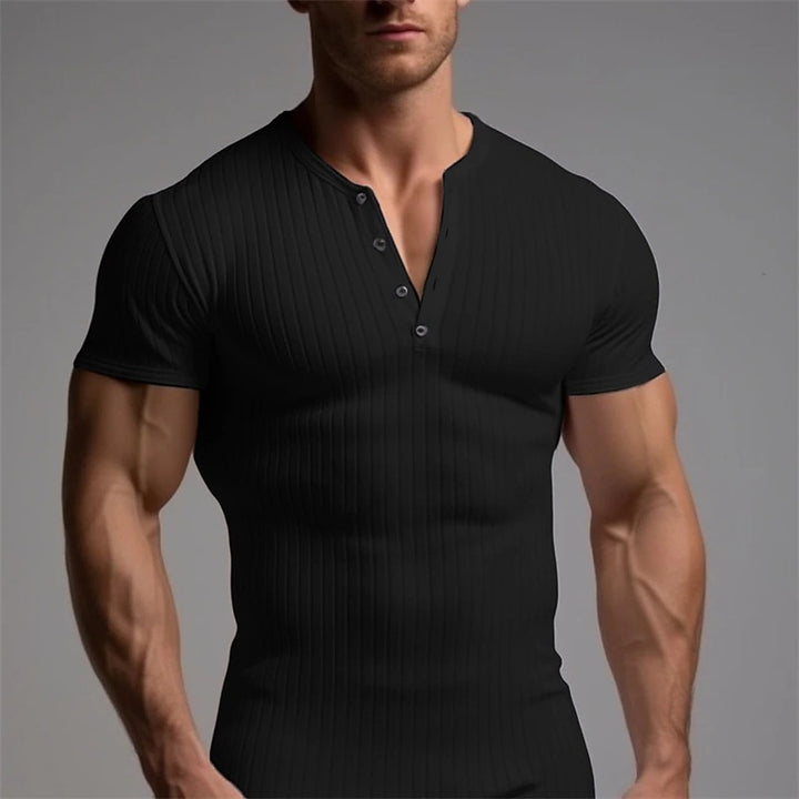 Men's slim fit V-neck shirt, alternate product view