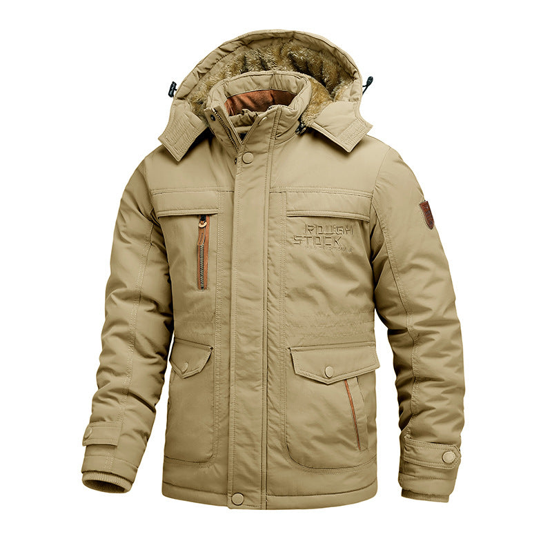 Men's fleece lined coat in a product view, image 4